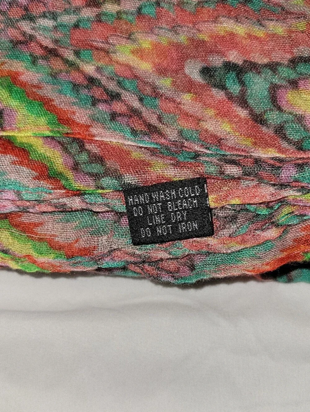 Multi-Color Woven Women's Infinity Scarf - Pink & Green Pattern